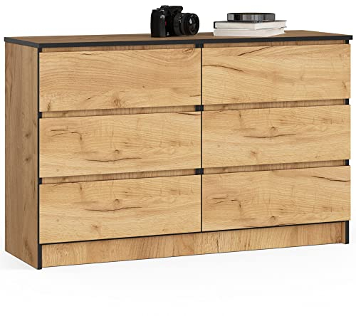 AKORD | Kommode | Komodenschrank | Platzsparend | Praktisch | Robust | Rollenführung | ABS-Kante | Laminatplatte | Schlichtes Design