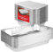 Chafing Dish Buffet-Set mit Deckel, Einweg, 53x33 cm (5er-Pack) 22.9x33 cm & Deckel (10 Stück) Aluminium-Serviertabletts, Chaffing Gerichten für Buffets und Partys, Warmhaltetablett