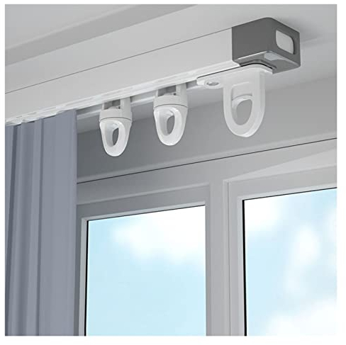Weiße Teleskop-Vorhangschiene Deckenhalterung, Aluminium-Raumteiler-Gardinenstange für schwere Vorhänge, Schlafzimmer, Balkon, Belastung 50 kg (Size : 1.9m-3.6m/6.2ft-11.8ft) (1.9m)