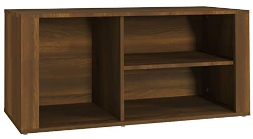 Bussandri Exclusive - Schuhregal Braun Eichen-Optik 100x35x45 cm Holzwerkstoff
