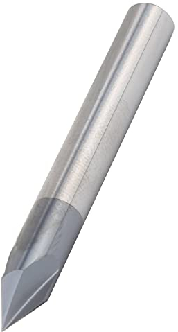 Fasenfräser V-Nutfräser 3 Schneiden 60° Schaftfräser CNC Schnitzpolierfräser Wolframstahl Schnitzbohrer (D6*60°*50L)