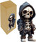 Byffoer Skelett Figuren Klein,Statue Skelett Totenkopf Skulptur,Skelett Figuren Deko Skelett Figuren Gothic Deko für Home Schreibtisch Statue Sammler Liebhaber