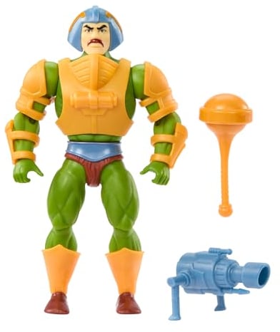 Masters of the Universe Origins-Spielzeug, Man-at-Arms Duncan-Actionfigur aus der Cartoon-Kollektion, ca. 14 cm großer Held mit Abnehmbarer Rüstung und Zubehör, HYD25