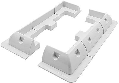 PARTSEE Solarpanel Halterung Wohnmobil, ABS Solarpanel Mounting Side Brackets von Wohnmobilen, Wohnwagen, Fahrzeugen, Wohnmobilen, Garagen, Schuppen, Bootsdeck (Eckenmodul weiB*6 Pcs)