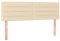 vidaXL Kopfteil 2 STK., Bettkopfteil mit Holzbeinen, Höhenverstellbar Polsterkopfteil für Bett, Betthaupt Bettzubehör Schlafzimmer, Creme 72x5x78/88cm Stoff