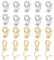 LYQNIHOB Lot de 20 Clips d'oreille en Acier Inoxydable - Attaches sans-perçage en Or et Acier Inoxydable pour Transformer Les Boucles d'oreilles, des pièces de qualité pour Vos créations de Bijoux,