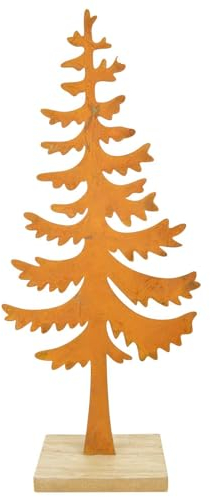 Dadeldo Living & Lifestyle Tannenbaum Metall Weihnachtsdeko rost 37cm