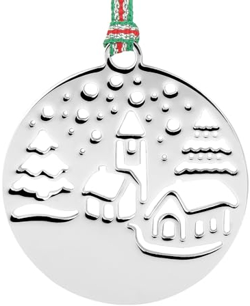 Newbridge Silverware J523 Snow Scene Christmas Tree Decoration