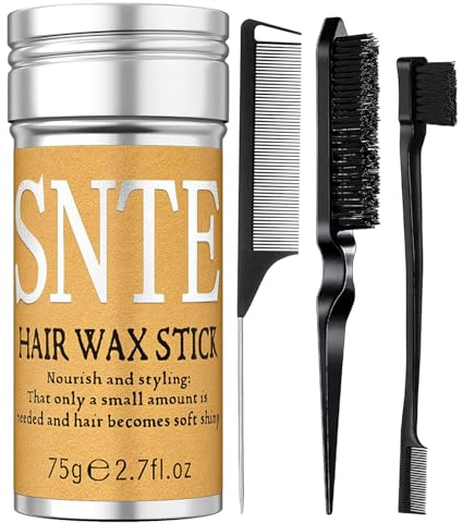 Slick Stick für Haare - Reisefreundlicher kompakter Haarwachs für den Außenbereich, praktischer Wachsstift - Pflegeprodukte für krauses Haar zum Zusammensein, Dating, Zuhause, Arbeiten, Reisen Bitong