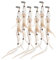 POPETPOP 6 Stück Federn Haarextensions: Boho Haarschmuck Clip für Faschingskostüm Karneval Halloween Verkleiden Damen Cosplay Haardeko Zubehör