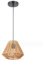 LIGKIN Pendelleuchte Rattan Boho Ø24cm Vintage Handgewebte Hängelampe E27 rhombische Hängend Höhenverstellbar Lampenschirm Industrieller Boho Rustikal Kronleuchter für Schlafzimmer Wohnzimmer