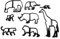 8pcs Ausstechformen Set mit Tier-Silhouette,für Fondant, Kuchendekoration, Elefant, Giraffe, Hippo, Eisbär, Affe