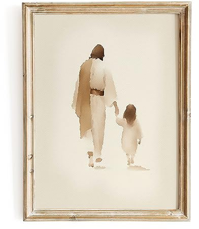 ESSEN Life Christliche Bibel-Wandkunst, Jesus-Poster, minimalistisch, Boho, christliche Heimdekoration, perfekte religiöse Wandkunst, Geschenk für Frauen, 28,9 x 35,6 cm ohne Rahmen