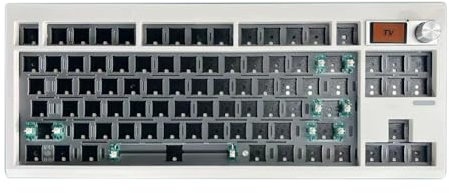 Fiorky GMK87 Mechanical Keyboard Kit Wireless Keyboard 87Keys RGB Backlit Keyboard Hotswap VIA-programmable With Knob&screen Bluetooth-Compatible/2.4Ghz/ Type-C for ESports Gaming Office