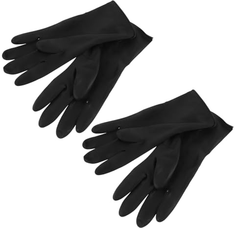 FRCOLOR 2 Paar Wiederverwendbare Friseur Handschuhe FüR Haare FäRben Und Styling Wasserdicht Mit Noppen SchüTzt HäNde Beim HaarfäRben Und Friseurbedarf GrößE L
