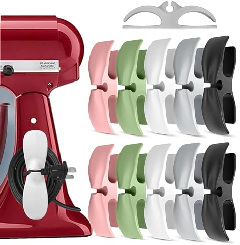 OTYMIOW 10PZ Organizzatore Cavi Elettrodomestici Avvolgi Organizer per Cavi Elettrodomestici Avvolgicavo Cavo Adesivo Cord Organizer a Clip Raccogli Cavi Avvolgicavo Adesivo per Elettrodomestici