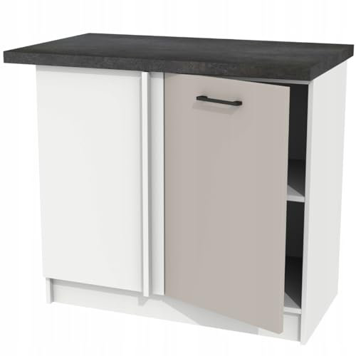 Blinder Eckschrank mit Arbeitsplatte – Universell montierbar - robuste Möbelplatte 16 mm - inklusive strapazierfähiger Arbeitsplatte - funktionale Lösung für Küchen