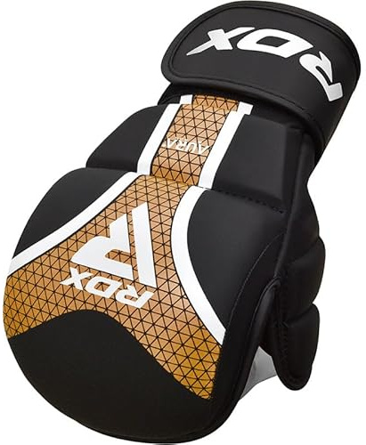 RDX Grappling Gloves Shooter Aura Plus T-17 Black Golden-M