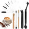 Kiperline 15 Pièces Brosse Machine à Cafe, Brosse de Nettoyage pour Moulin à Cafe, Machine à Cafe