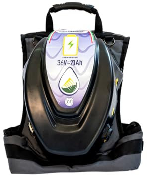PATERLINI Batteria Zaino Litio 36V-10Ah 800W - Compatibile con Abbacchiatore Elettrico PATERLINI - Autonomia Elevata e Potenza Ottimale per Raccolta Olive