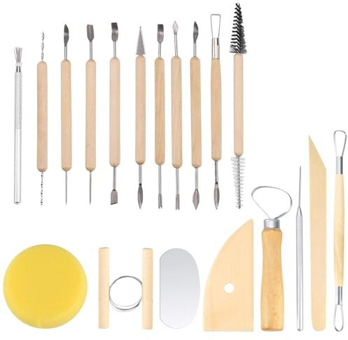 DERJDISF Conjunto de herramientas para modelar arcilla: Kit completo para arcilla polimérica, cerámica y porcelana fría - Sculpd tu creatividad con nuestras herramientas versátiles