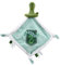 Rainbow Designs Harry Potter Slytherin Schmusetuch für Neugeborene - Weiche Plüsch-Schmusetuch mit Schlangenkopf und Wappen - Baby Kuscheldecke mit geknoteten Ecken & taktilen Tags
