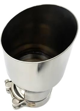 Edelstahl Auspuff Endrohr 1 Stück Universal-Edelstahl-Universalauto-Auspuffrohr, Auspuffrohr, geschweißtes Rohr, mehrere Größen Auspuff Endrohr Auspuffblende(63MM IN-114MM Out)