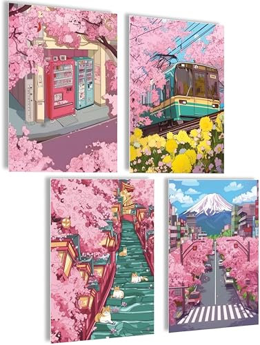 mojoliving Japan Poster Japan Deko Japanische Deko Aesthetic Bilder Anime Japanische Bilder Anime Poster Bilder Wohnzimmer Japan Geschenk (Sakura)