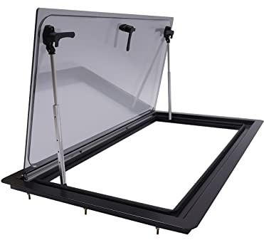 Fenêtre basculante pour camping-car avec moustiquaire et store intégré, 900 x 500 mm, fermeture éclair, fenêtre latérale extérieure, fenêtre latérale E13, pour caravane, fourgon, bâton UE