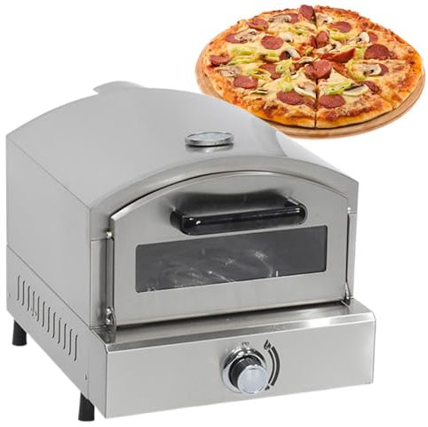 Beachtiful Horno de Pizza a Gas de Acero Inoxidable para Encimera, con Piedra para Pizza, Portátil, para Fiestas, Cocina al Aire Libre, Uso Comercial o Doméstico.