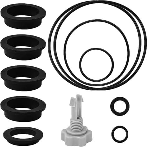 12 Pezzi Ricambi Filtro a Sabbia per Pompe Filtro a Sabbia, 1 Valvola di Scarico dell'Aria e 11 Guarnizioni O-Ring, 25013 Guarnizione Pompa Piscina, Accessori per Piscine