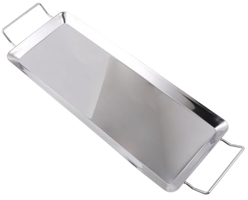 MERRYHAPY BBQ Grillpfanne aus Rostfreiem Stahl Antihaftbeschichtet Vielseitig für Gasherd Induktion und Offenes Feuer zum Grillen und Backen Praktische Grillpfanne für Outdoor und Haushalt