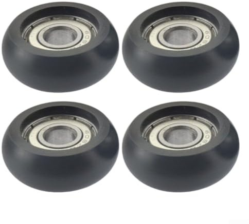 AugustknowU Rollen für Fitnessgeräte und Rudergeräte, Kunststoff- und Stahlkonstruktion, 32 x 12 x 8 mm, Ersatzteile für Schiebetüren und Heimanwendungen, 4 Stück