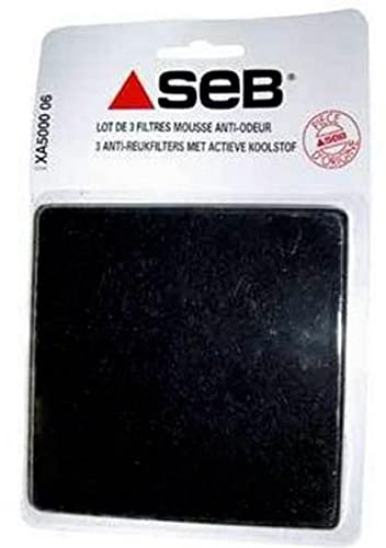 Seb XA500006 Lot de 3 Filtres Mousse Anti-Graisse pour friteuse Maxi Fry