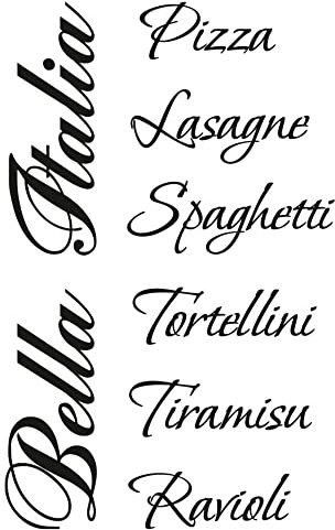 GRAZDesign Wandtattoo Küche Bella Italia | Küchenaufkleber selbstklebend - 80x50cm / 090 silbergrau