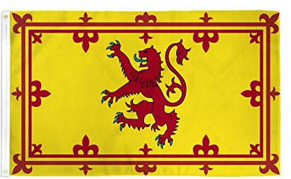 BANDIERA REALE DELLA SCOZIA 150x90cm - BANDIERA SCOZZESE CON STEMMA 90 x 150 cm - AZ FLAG