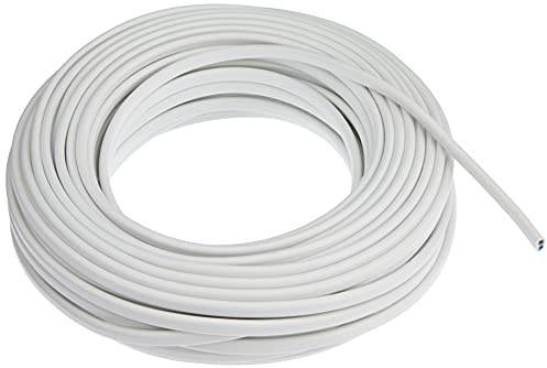 Electraline 10904 Piattina Indivisibile H03VVH2-F, Sezione 2x0.75 mm, 20 mt, Bianco