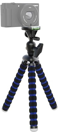 Arkon 11 inch Camera Tripod Mount for Canon Sony Nikon Samsung Cameras, Black/Blue