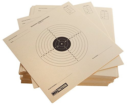 Max Tactical Spezialkarton Zielscheiben für Luftdruckwaffen 14 x 14 cm 250 Stück
