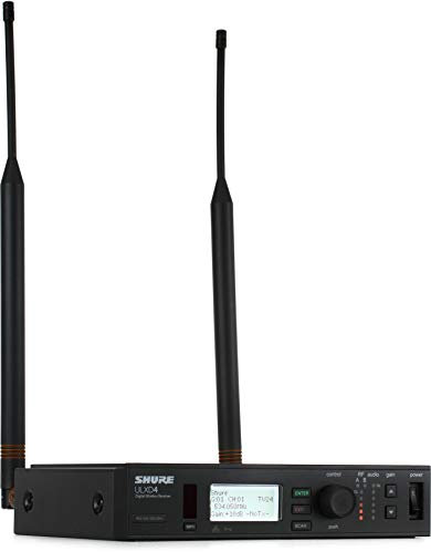 Shure ULXD4 Single Channel Receiver - for use with ULX-D Digital Wireless Microphone Systems, Transmitter Sold Separately | H50 Band (ULXD4=-H50)