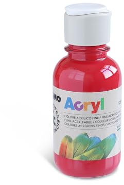 PRIMO Hobby & Professional - Peintures Acryliques Fines Professionnelles, Bouteille 125 ml, Finition Mate Couvrante, Peinture Permanente pour Divers Supports, Idéale pour Découpage et Loisirs Créatifs