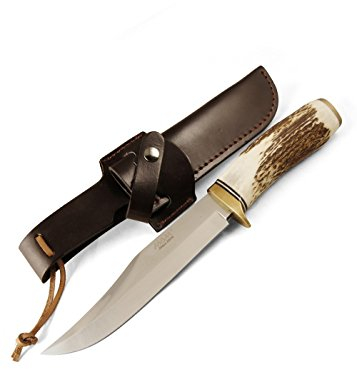 MAM FI-5474 Edles Jagdmesser mit Hirschhorngriff, Klinge 165 mm Taschenmesser Messer Verkauf ab 18 Jahren