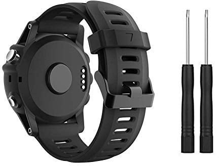 Supore Bracelet de Rechange en Silicone Souple et Respirant Compatible avec Fenix 3 / Fenix 3 HR/Fenix 5X / Fenix 6X / Fenix 6X Pro, Noir, Décontracté