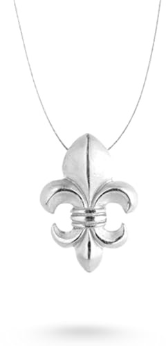 Drachenfels Lilien-Anhänger I Edler Kettenanhänger aus 925 Sterling Silber I Nickelfreier Silber-Anhänger mit Süßwasserperle I In Goldschmiedequalität gefertigt I D LKO 34-SW/AG