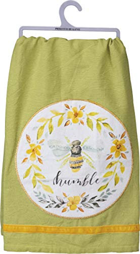 Primitives by Kathy Hand Lettered Geschirrtuch, Bee Humble, 28 x 28-Inches