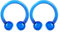 KJM FASHION 2 STK Durchsichtig Bioflex Ohrringe Hufeisen 1.2 mm 16gauge 8mm 5/16 Inch 3mm Acryl Kugel Eyebrow Daith Lip Tragus Ohrringe Piercing Schmuck 3563
