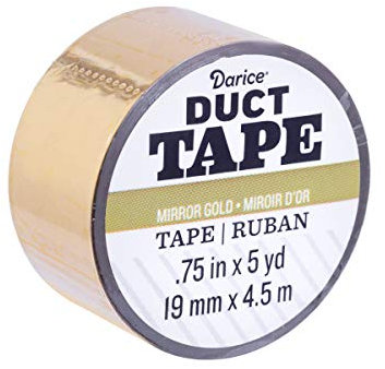 Darice 30079630 Mini-Rolle: Mirror Gold, 0,75 Zoll x 5 Yards Duct Tape,
