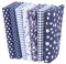 CHEYLIZI 7 Stück Baumwollstoffe Stoffpaket 50x50cm für Patchwork DIY Nähen Kein wiederholtes Design gedruckt Blumen (Blau)