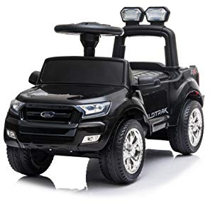 Porteur Enfant Ford Ranger – Voiture à Pousser +2 Ans avec Licence Officielle, Volant Sonore, Phares LED & Coffre sous Le Siège – RUNRUNTOYS
