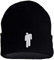 JFAN Strickmütze Damen Unisex Warm Winter Einfarbig Fleece Gefüttert Hip-Hop Ski Skull Cap Geschenke für Freunde Kappe Schwarz One Size